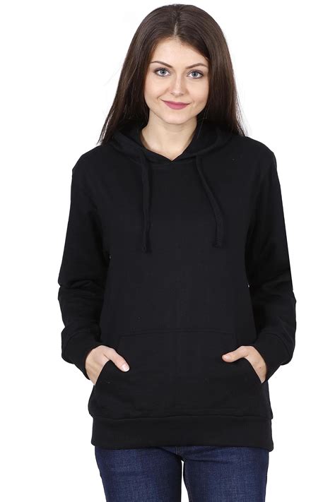 Women's Black Hoodies & Sweatshirts 